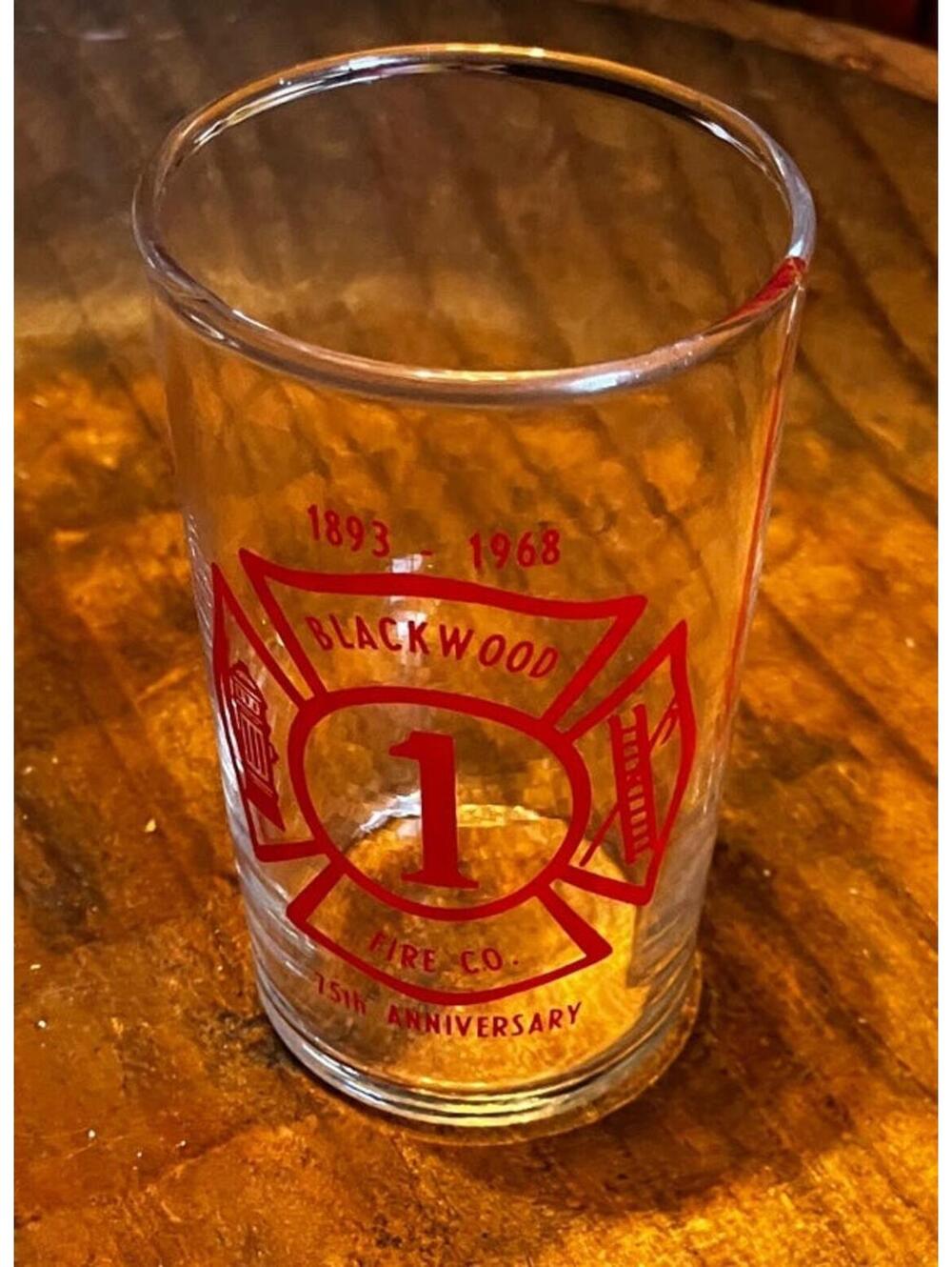 Blackwood fire department collectible glass